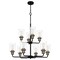 Quoizel Cox 10-Light Matte Black Chandelier COX5030MBK - alternate 2